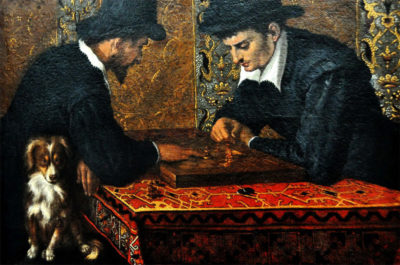 Jugadores de ajedrez. Ludovico Carracci. 1590.