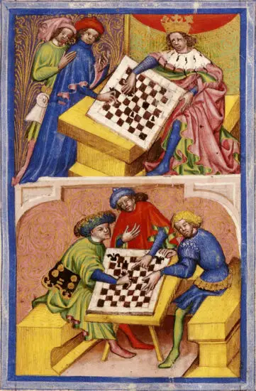 Tractatus de ludo scacorum. Miniatura del siglo XV.