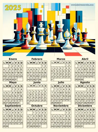 Calendario Ajedrez 2025