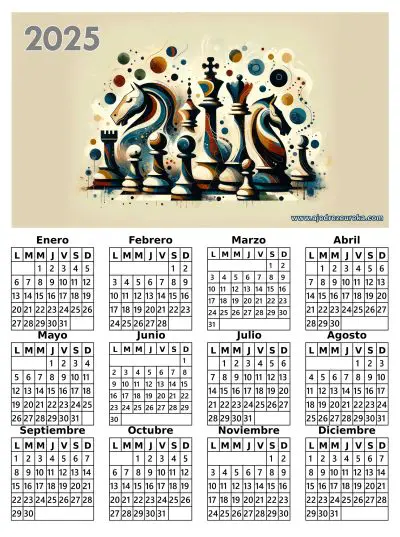 Calendario Ajedrez 2025