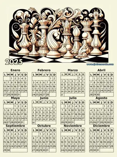 Calendario Ajedrez 2025