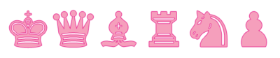 Piezas de Ajedrez rosadas para imprimir