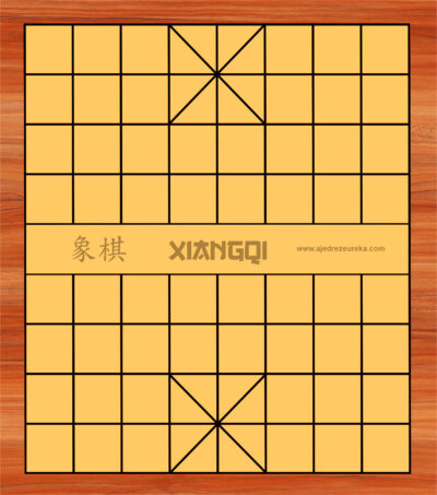 Tablero de Xiangqi con borde para imprimir