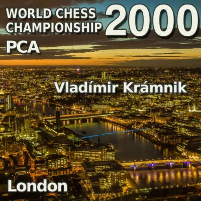 Londres, sede del Campeonato Mundial de Ajedrez 2000, con Kasparov y Kramnik enfrentados.