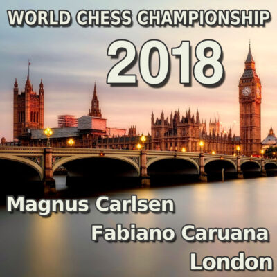 Magnus Carlsen y Fabiano Caruana durante el Campeonato Mundial de Ajedrez 2018 en Londres.