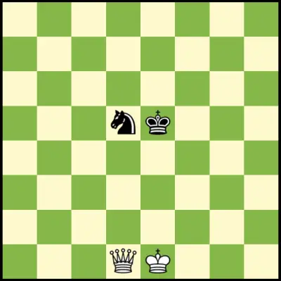 Final de ajedrez con dama contra caballo