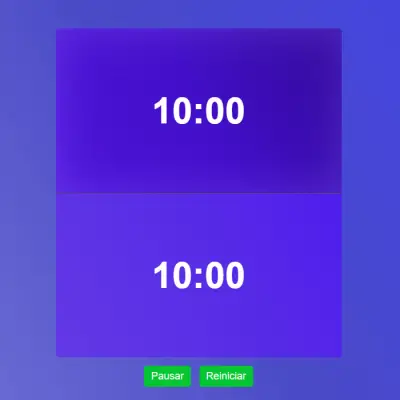 Reloj de ajedrez con tiempo fijo de 10 minutos.