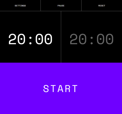 Reloj de ajedrez con configuración única