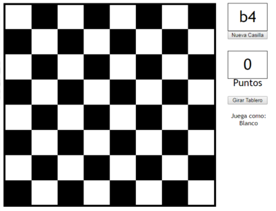 Juego interactivo para aprender la notación de las casillas de ajedrez