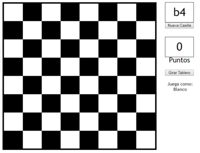 Juego para practicar los nombres de las casillas de ajedrez